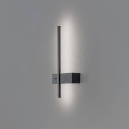 Milagro Lighting LED wall lamp Vision, height 30 cm, metal, black, 3,000 K