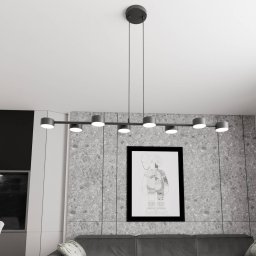 EMIBIG LIGHTING Megara ceiling spotlight, length 100 cm, metal, 8-bulb.