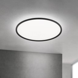 ORION LED ceiling lamp Kant, Ø 80 cm black, CCT metal/plastic