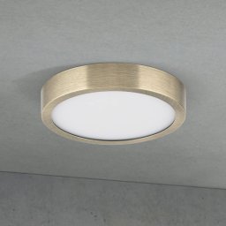 ORION LED ceiling lamp Disc, antique brass colour, Ø 14 cm, CCT