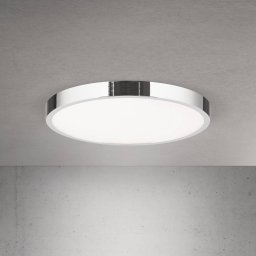 ORION LED ceiling lamp Disc, chrome-coloured, Ø 28 cm, CCT, metal