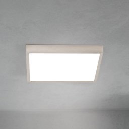 ORION LED ceiling lamp Disc, satin nickel finish Length 24 cm CCT