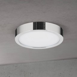 ORION LED ceiling lamp Disc, chrome-coloured, Ø 14 cm, CCT, metal