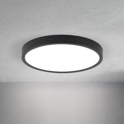 ORION LED ceiling lamp Disc, black Ø 24 cm, CCT metal/plastic