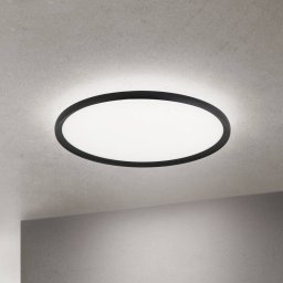 ORION LED ceiling lamp Kant, Ø 60 cm black, CCT metal/plastic