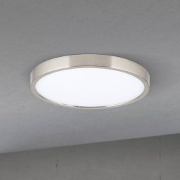 ORION LED ceiling lamp Disc, satin nickel finish, Ø 24 cm, CCT