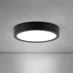 ORION LED ceiling lamp Disc, black Ø 14 cm, CCT metal/plastic