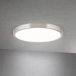 ORION LED ceiling lamp Disc, satin nickel finish, Ø 28 cm, CCT