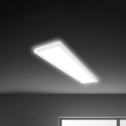 Briloner Tava LED ceiling light, white, plastic, 98 cm, backlight