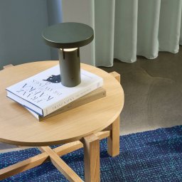 HÜBSCH LED rechargeable table lamp BringMe Mini, dark green, 20 cm