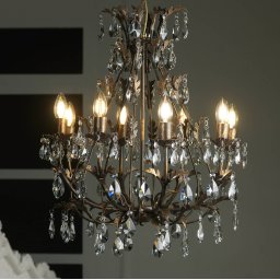 ONLI Botte metal chandelier, 8-bulb, bronze