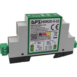 DIGITAL POWER SYSTEMS DPS HDR20-5-12 - Switching power supply, DIN rail, 5/9/12 V, 3/2.22/1.67 A