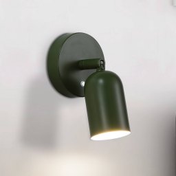 Searchlight CONE LED rechargeable wall lamp, dark green, width 10 cm, metal