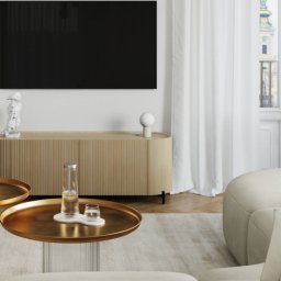 SOLLUX LIGHTING ORBI table lamp, beige, glass/metal, height 19 cm, G9