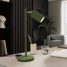 SOLLUX LIGHTING ALORA table lamp, height 43 cm, olive green, metal, GU10