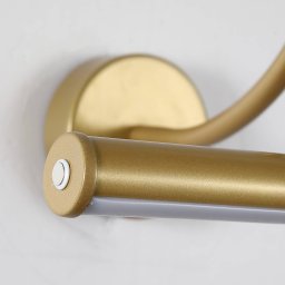 Searchlight Vigo LED rechargeable wall lamp, gold-coloured, width 30 cm, metal