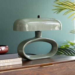 KARE Suki table lamp, sage green, metal, 26 cm, E14