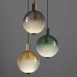 OLEV LED pendant BEAM STICK NUANCE BALLOTON amber Ø 20 cm 927