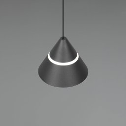 Trio Lighting Romeo LED hanging light, Ø 14 cm, black, metal, CCT