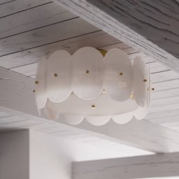 By Rydéns By Rydens Omlott ceiling light, brass/white, Ø 53 cm