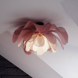 By Rydéns By Rydens Lou Lou ceiling light, pink, Ø 80 cm, textile