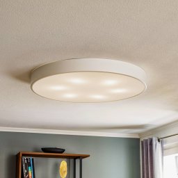 TEMAR LIGHTING Cleo 800 ceiling lamp, white, sensor, IP20, Ø 78 cm, metal