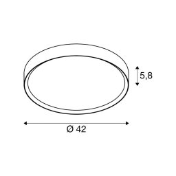 SLV LED ceiling lamp Decona, Ø 42 cm, black, metal, CCT