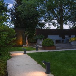 SLV LED pedestal lamp S-Cube 35, anthracite, aluminium, height 35 cm