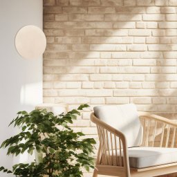 Argon Orios Plus LED wall light, sand-coloured, metal, Ø 30 cm