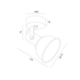 Argon Trogir wall light, beige, Ø 11.5 cm, metal