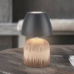 Briloner LED rechargeable table lamp Brilo unplugged Cera, anthracite, 22 cm