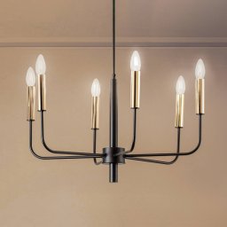 Luminex Hedwig chandelier, 6-bulb