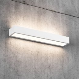 MCJ LED wall light Mera, width 40 cm, white, 3,000K