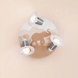 Elobra Scandi Savanne ceiling light, orange, Ø 29 cm, 3-bulb