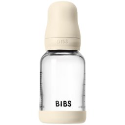 BIBS Baby Glass Bottle Round Latex anti-colic bottle Ivory 120 ml