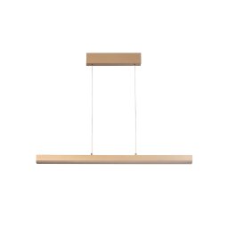 FISCHER & HONSEL LED hanging light Vayana, length 190 cm, sand-coloured, metal, CCT