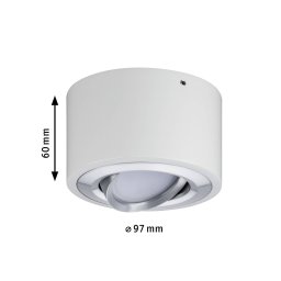 Paulmann LED ceiling light Argun, white, Ø 10 cm, metal