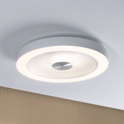 Paulmann LED ceiling lamp Volea, white/silver Ø 40 cm IP44 dimmable
