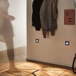 Paulmann LED sensor recessed wall lamp Edge Quadro black 8 cm