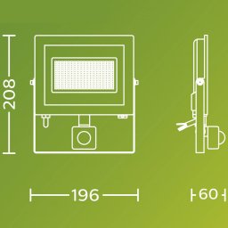 Philips LED outdoor spotlight Lois UE Sensor, 24 W, 3,000 K IP65