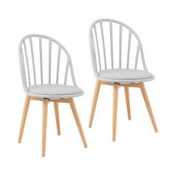 Chair - set of 2 - Royal Catering - up to 150 kg - open backrest - grey