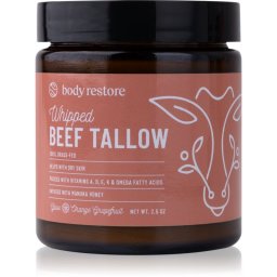 Body Restore Whipped Beef Tallow Balm Orange Grapefruit Nourishing Body Cream fragrance-free 71 g
