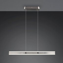 Trio Lighting Arcola LED hanging light, nickel-coloured, length 115 cm, CCT 2-bulb