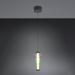 Trio Lighting Minerva LED hanging light, Ø 15 cm, colourful, glass, CCT, dimmable