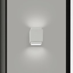 TECNICO by Sforzin Syme wall light, white, angular, 11 cm, plaster, GX53