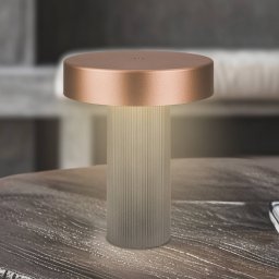 Briloner Bito LED rechargeable table lamp, bronze/anthracite, height 20 cm, IP44