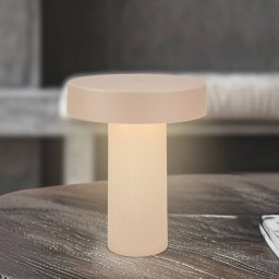 Briloner Bito LED rechargeable table lamp, beige/beige, height 20 cm, IP44