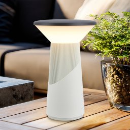 Briloner LED rechargeable table lamp Pilia anthracite/light grey Height 24 cm IP44