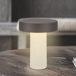 Briloner Bito LED rechargeable table lamp, anthracite/white, height 20 cm, IP44