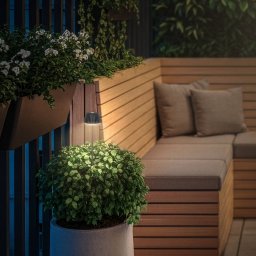 Briloner RIFFLE NANO LED rechargeable ground spike lamp, anthracite, Ø 6 cm, set of 2